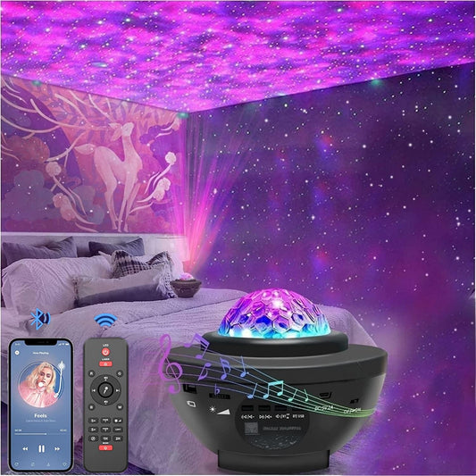 3-in-1 Galaxy Star Projector & Bluetooth Night Light with Timer