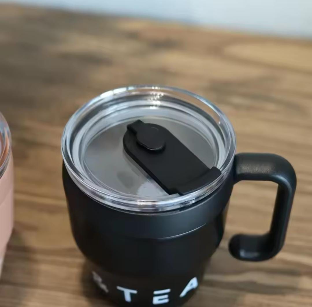 480 ml insulated coffee cup with straw